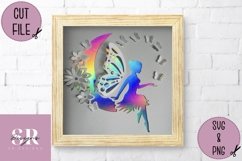 3D Fairy| Paper cutting | pop up Fairy SVG Product Image 1