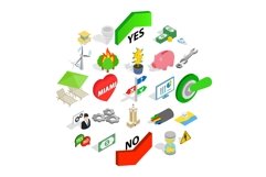 Checkbox icons set, isometric style Product Image 1