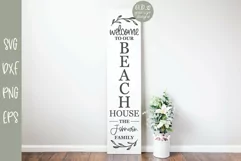 Welcome To Our Beach House - Family Name Sign SVG Product Image 1
