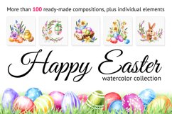 Happy Easter. Watercolor collection Product Image 1