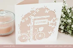 Wedding Bike Card SVG for Cricut and Silhouette Product Image 8
