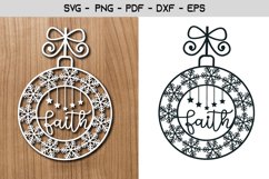 Faith Christmas Paper Template Deisgn Product Image 1