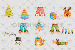 Christmas Rainbow Clipart Product Image 3