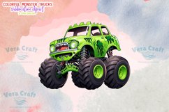 Colorful Monster Truck Sublimation Clipart Product Image 4