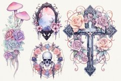 Gothic clipart, Pastel clipart, Halloween bundle clipart Product Image 3