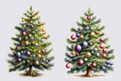 Christmas tree clipart, Christmas tree bundle Product Image 3