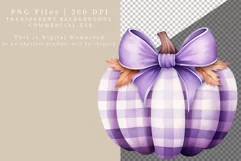 Pumpkin with bow clipart, Pumpkin clipart, Thanksgiving Product Image 2