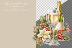 Christmas clipart, Champagne clipart, Party sublimation Product Image 2