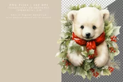 Baby polar bear clipart, Polar bear clipart, Christmas Product Image 2