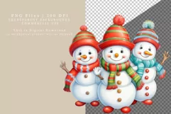 Snowman clipart, Christmas clipart, Winter clipart Product Image 2