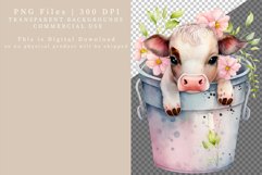 Calf sublimation, Floral clipart, Sublimation Product Image 2