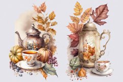 Autumn clipart, Tea sublimation, Sublimation Product Image 3