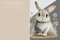 Baby bunny clipart, Spring clipart, Easter clipart Product Image 3