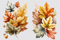 Autumn leaves clipart, Leaves clipart, Fall sublimation Product Image 2