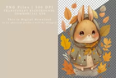 Baby bunny clipart, Bunny clipart, Autumn clipart, Fall Product Image 2