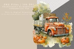 Truck clipart, Autumn clipart, Fall sublimation Product Image 2