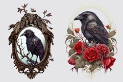 Raven clipart, Gothic clipart, Halloween clipart, Product Image 2