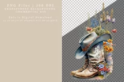 Floral cowboy boots clipart, Boots clipart, Cowboy boots Product Image 2
