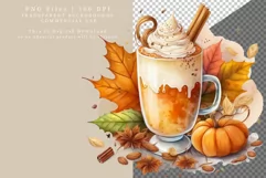 Coffee clipart, Autumn clipart, Pumpkin spice latter clipart Product Image 4