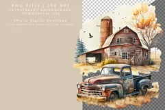 Old barn clipart, Old truck clipart, Rustic clipart Product Image 2