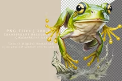 Frog hopping clipart, Funny clipart, Frog sublimation Product Image 2
