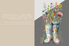 Flowers in rain boots clipart, Rain boots clipart, Product Image 3