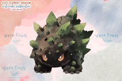 Cute Elemental Dragon Watercolor Sublimation Clipart Set 1 Product Image 4