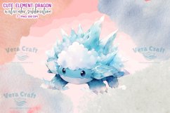 Cute Elemental Dragon Watercolor Sublimation Clipart Set 2 Product Image 4