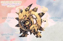 Cute Elemental Dragon Watercolor Sublimation Clipart Set 3 Product Image 4