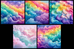 Pastel Rainbow Unicorn Backgrounds Magical Rainbow Galaxy Product Image 4