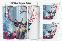 3D 4th Of July Deer 20/30oz Skinny Tumbler Product Image 1