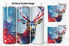 3D 4th Of July Deer 20/30oz Skinny Tumbler Product Image 1