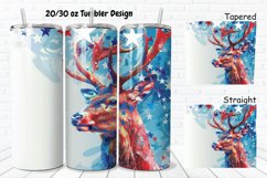 3D 4th Of July Deer 20/30oz Skinny Tumbler Product Image 1