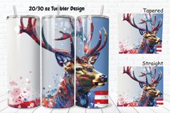 3D 4th Of July Deer 20/30oz Skinny Tumbler Product Image 1