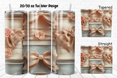 3D About Books Bow Coquette 20/30oz Skinny Tumbler Product Image 1