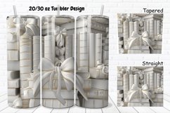 3D About Books Bow Coquette 20/30oz Skinny Tumbler Product Image 1