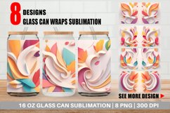 3D Abstract Autumn Glass Can Wraps Product Image 1