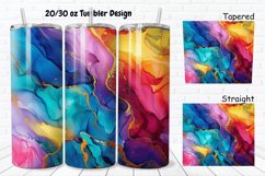3D Abstract Boho Alcohol Ink 20/30oz Skinny Tumbler Product Image 1