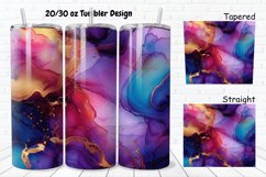 3D Abstract Boho Alcohol Ink 20/30oz Skinny Tumbler Product Image 1