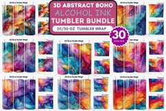 3D Abstract Boho Alcohol Ink Tumbler Bundle Product Image 1