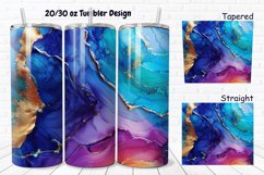 3D Abstract Boho Alcohol Ink 20/30oz Skinny Tumbler Product Image 1