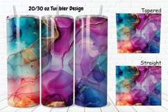 3D Abstract Boho Alcohol Ink 20/30oz Skinny Tumbler Product Image 1
