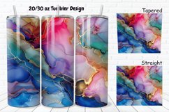 3D Abstract Boho Alcohol Ink 20/30oz Skinny Tumbler Product Image 1