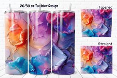 3D Abstract Boho Alcohol Ink 20/30oz Skinny Tumbler Product Image 1