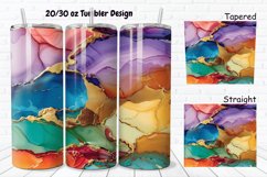 3D Abstract Boho Alcohol Ink 20/30oz Skinny Tumbler Product Image 1