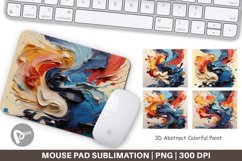 Mouse Pad 3D Abstract Paint Colorful Product Image 1