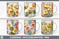 Bundle of six 3D Mug Wrap designs.