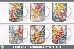 Bundle of six 3D Mug Wrap designs.