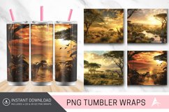 3D African Safari Tumbler wrap Product Image 1