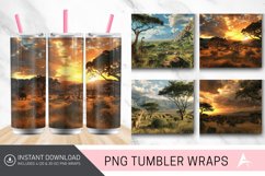 3D African Safari Tumbler wrap Product Image 1